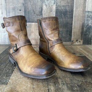 Frye 3487077 Smith Engineer Side Zip Boots Mens 10 D